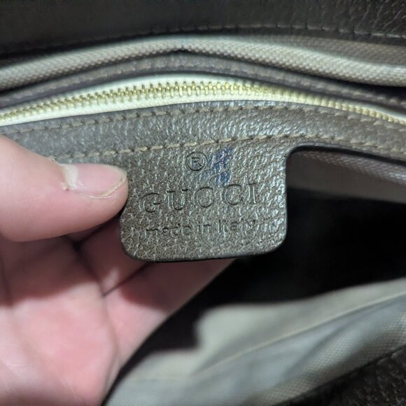 Gucci Crossbody Bag — GG Monogram Canvas w/ Web Stripe - Picture 6 of 8